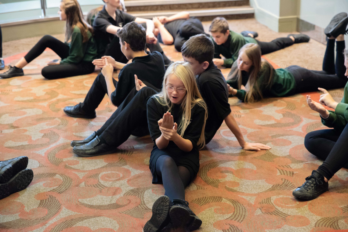 Children attending a workshop at Sheffield Theatres